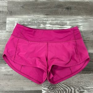 Pink lululemon shorts size 2